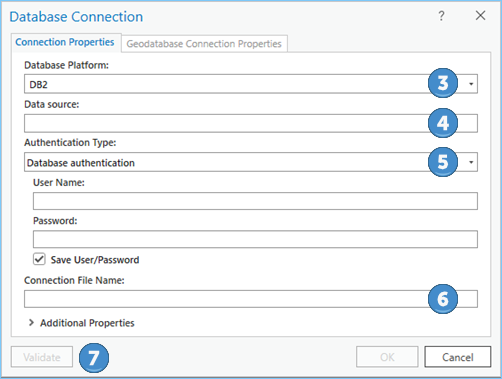 The Database Connection dialog box The Database Connection dialog box